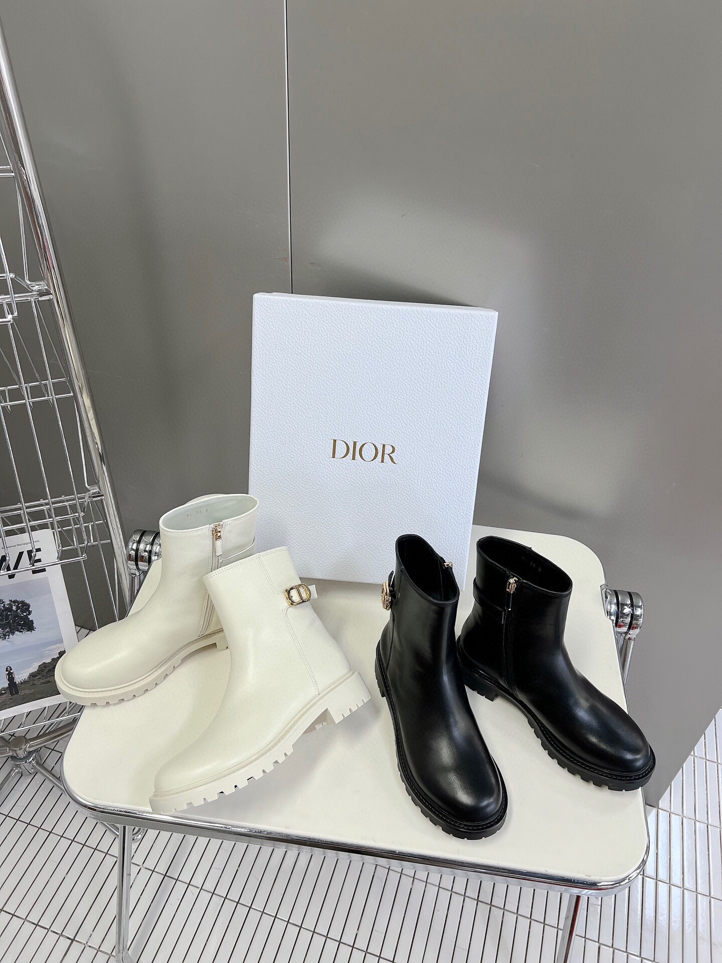 디* 신상 카고 미들부츠