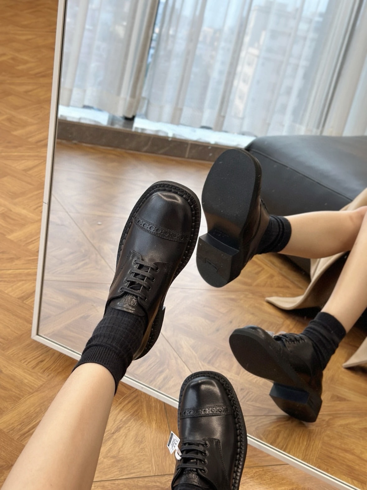 미*미* 25ss 신상 빈티지 스트랩 로퍼