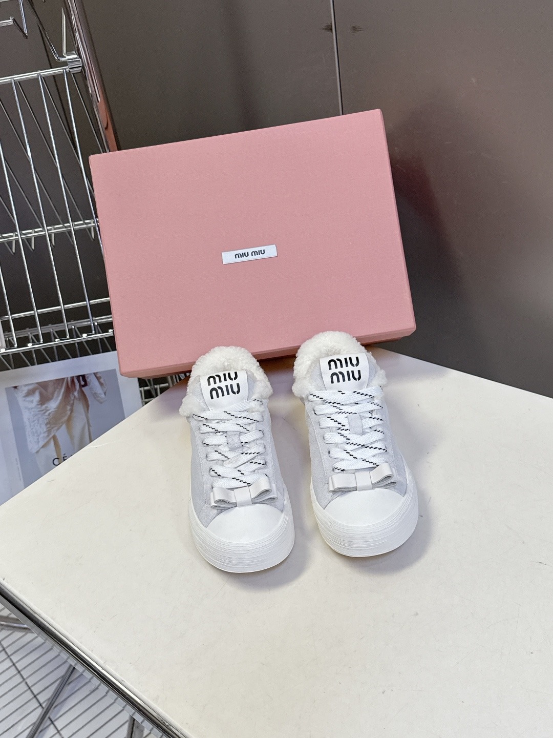 미*미* 신상 더블슈즈 털가죽 스니커즈