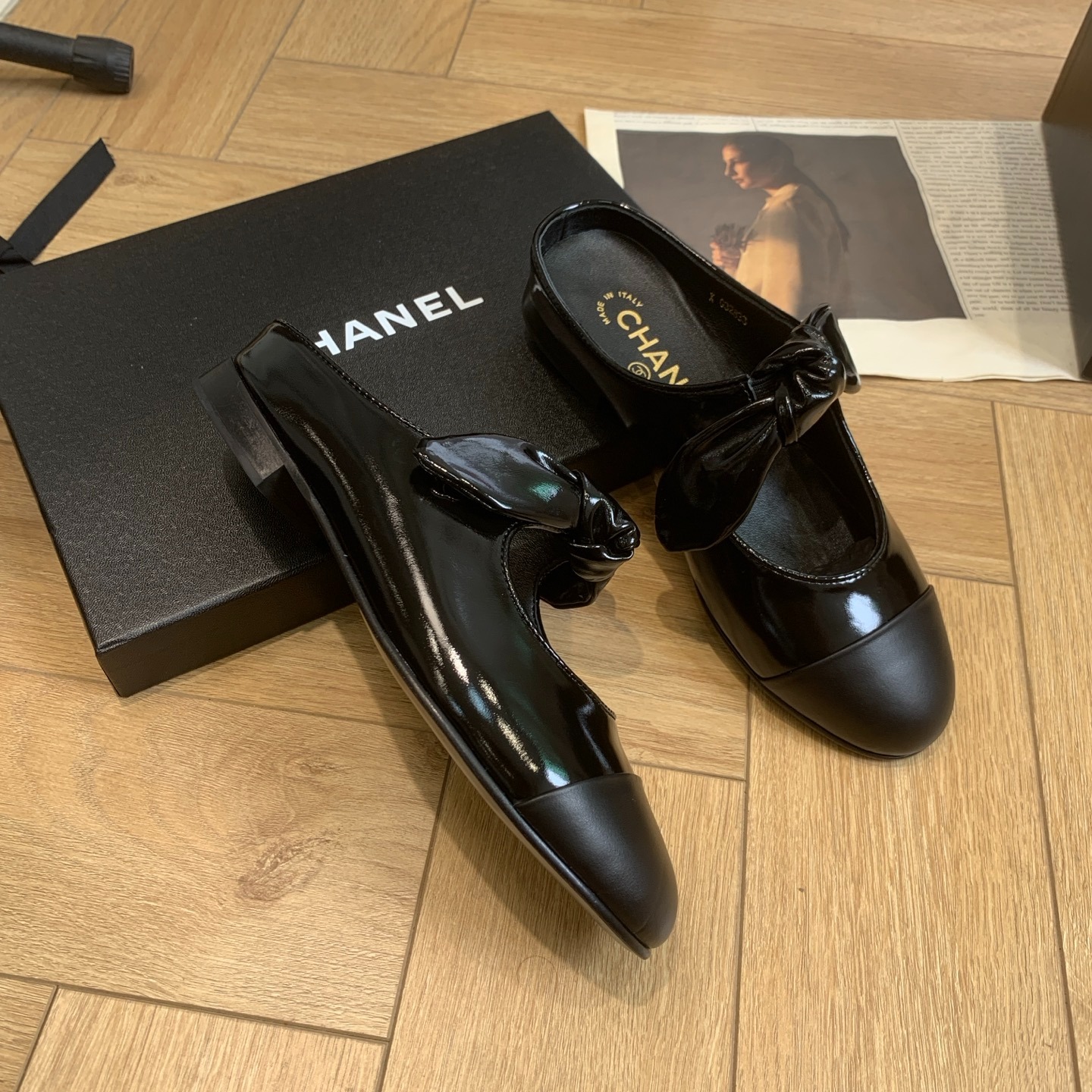 샤* 25C 이른 봄 신상 리본 세미 슬리퍼