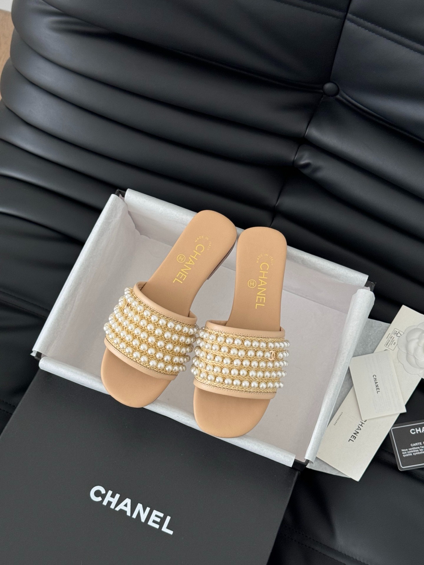 샤* 25K 고급 수제방 진주 슬리퍼