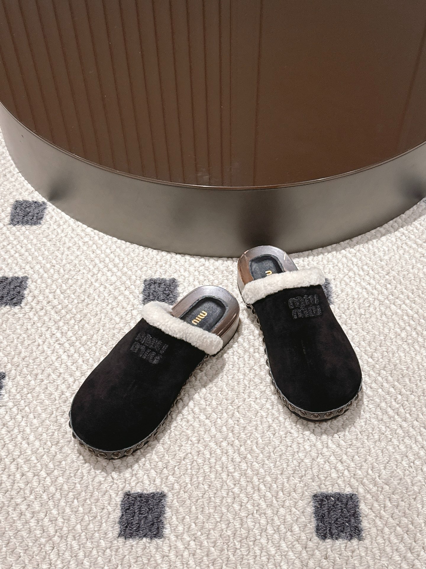 미*미* 울 슬리퍼 스웨이드 반팩