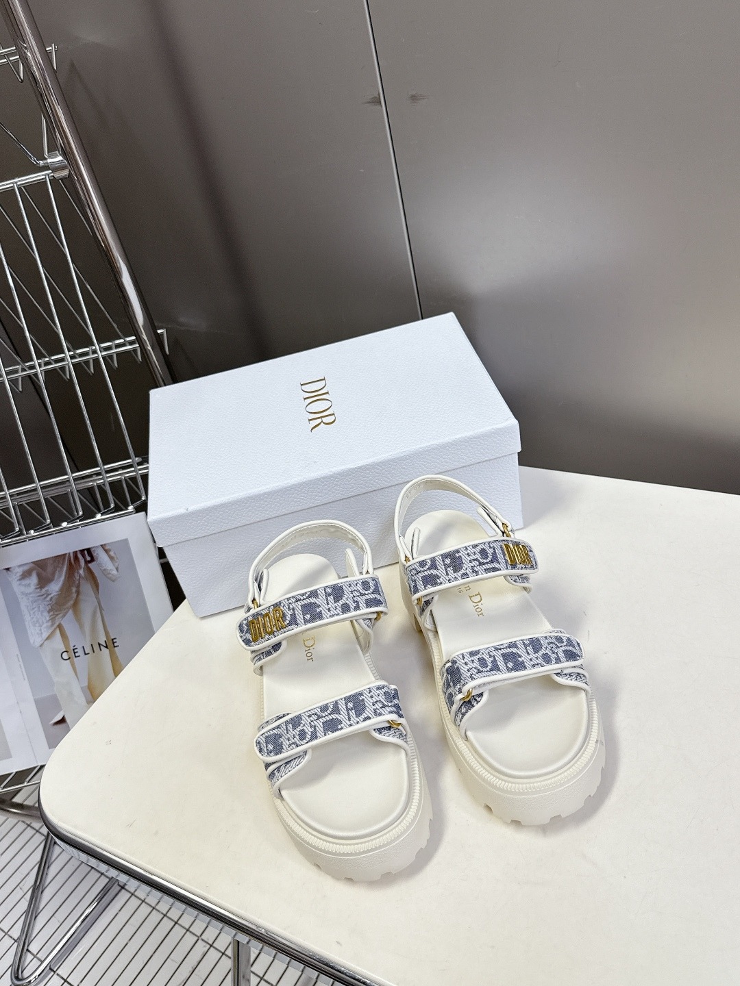 디* 봄여름 최신 벨크로 샌들