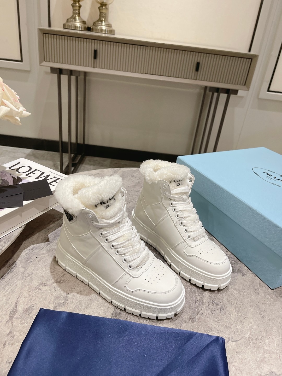 프*다 신상 통굽 앵클워커 부츠