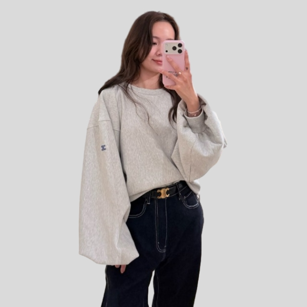 셀린느 그레이 스웨트셔츠