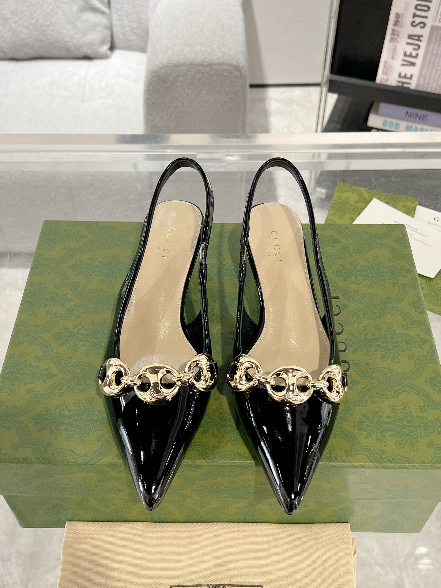 구* 봄여름 최신 체인 스틸레토 힐