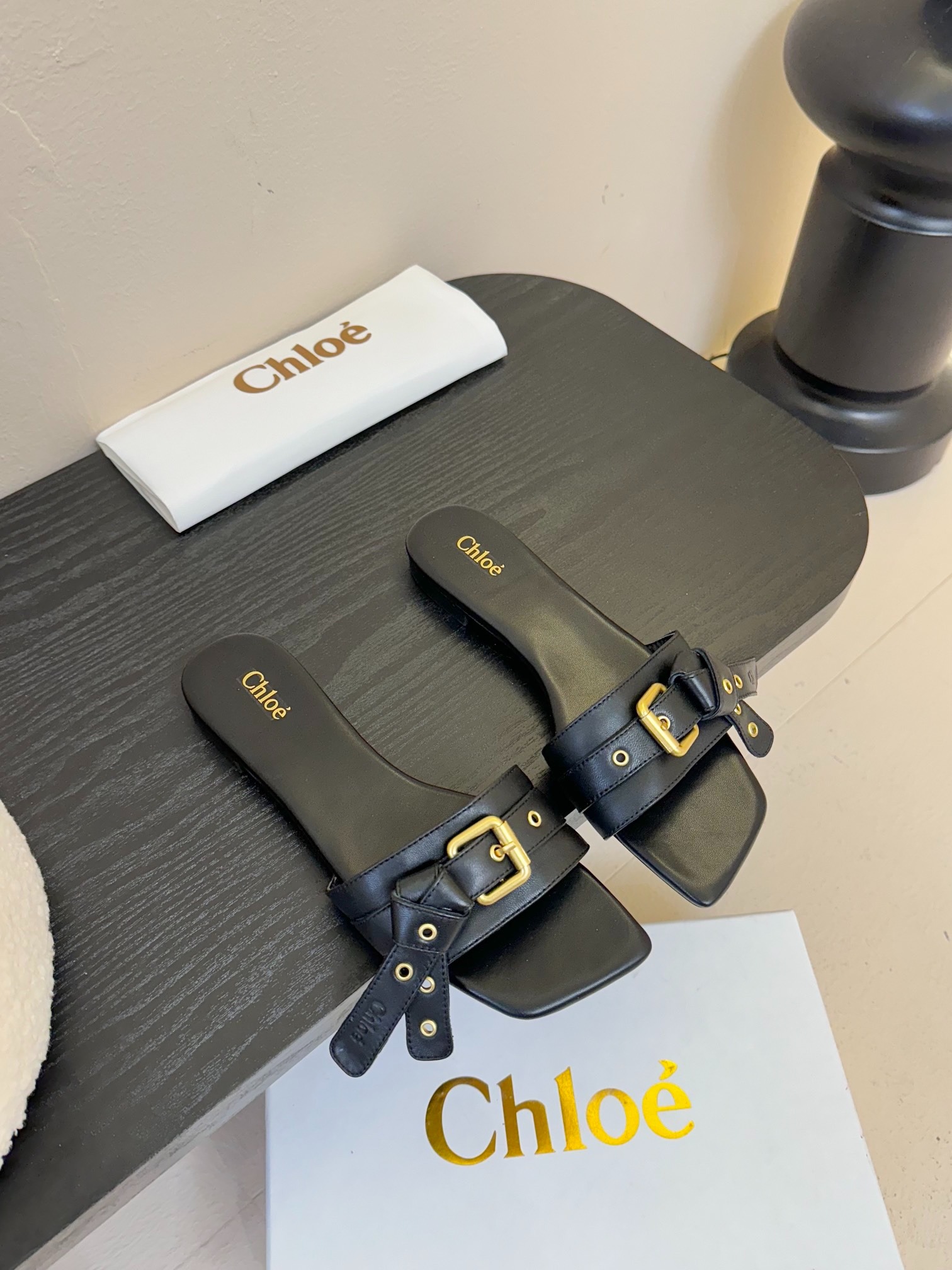 끌*에 봄여름 신상 리본 스트랩 플랫 슬리퍼