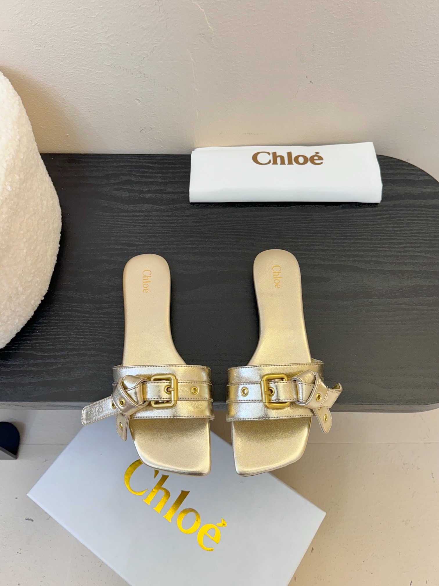 끌*에 봄여름 신상 리본 스트랩 플랫 슬리퍼