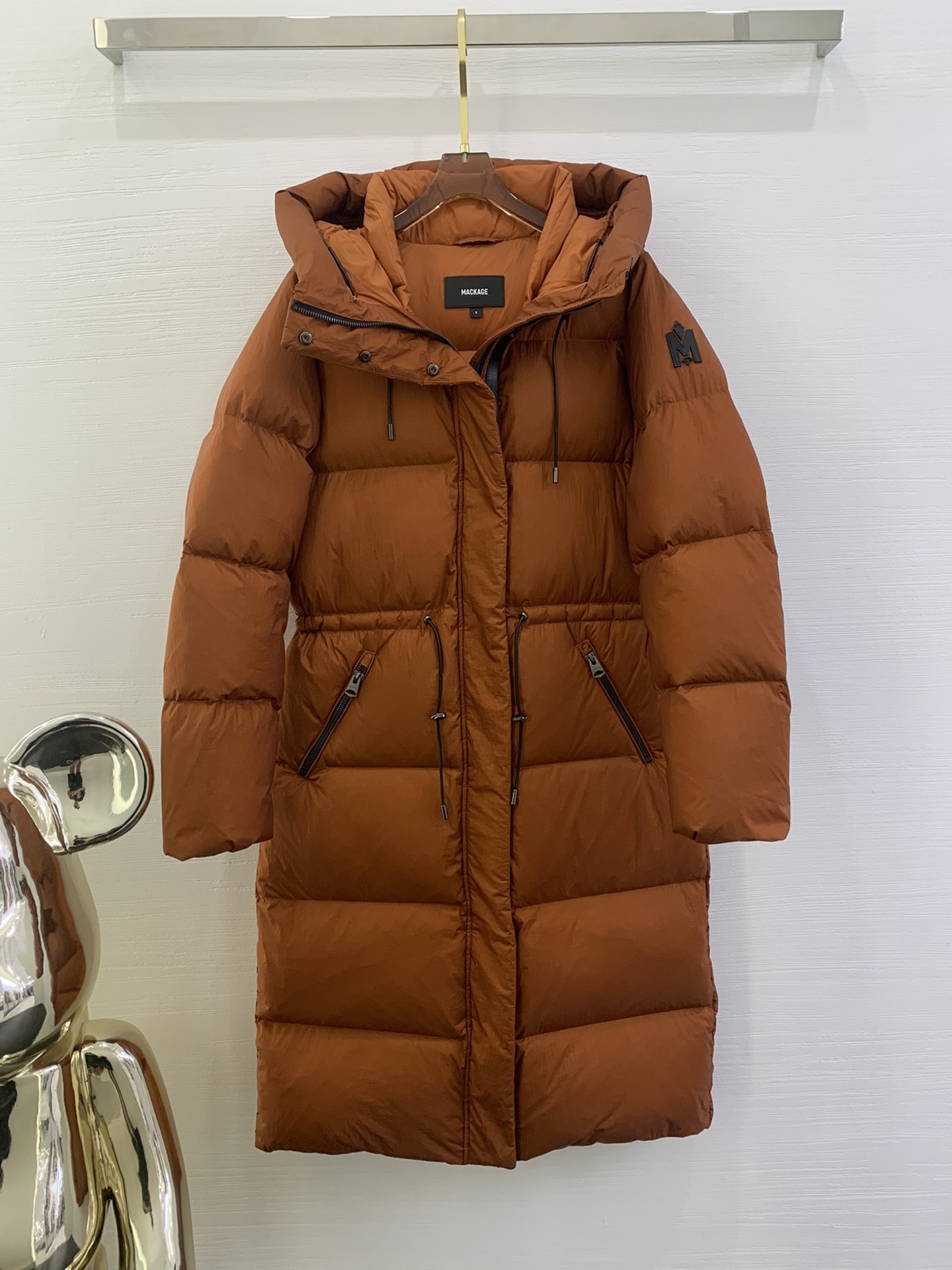 맥*이지 오리털 롱스트링 조거패딩