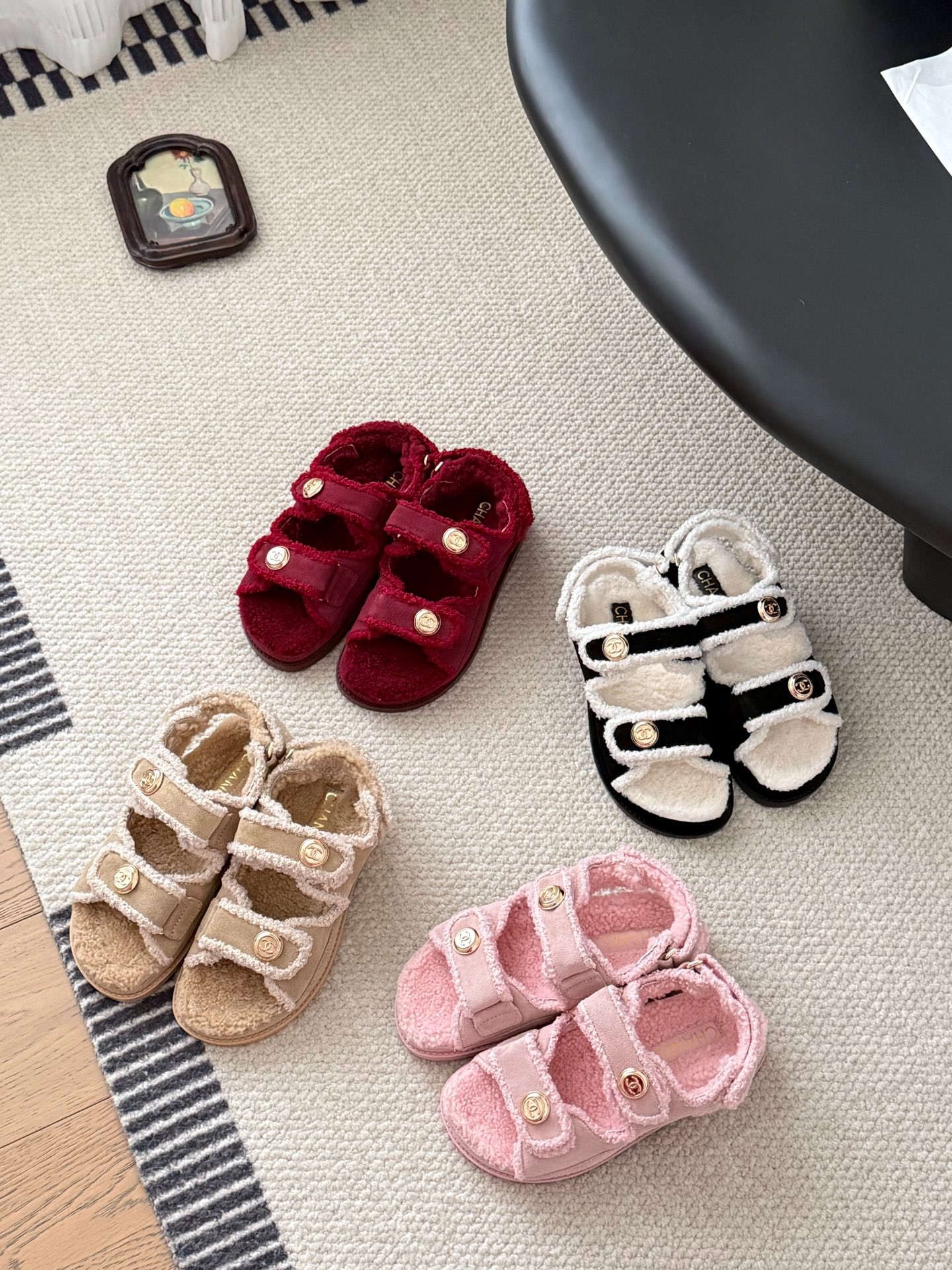 샤*25 신상 울 벨크로 샌들