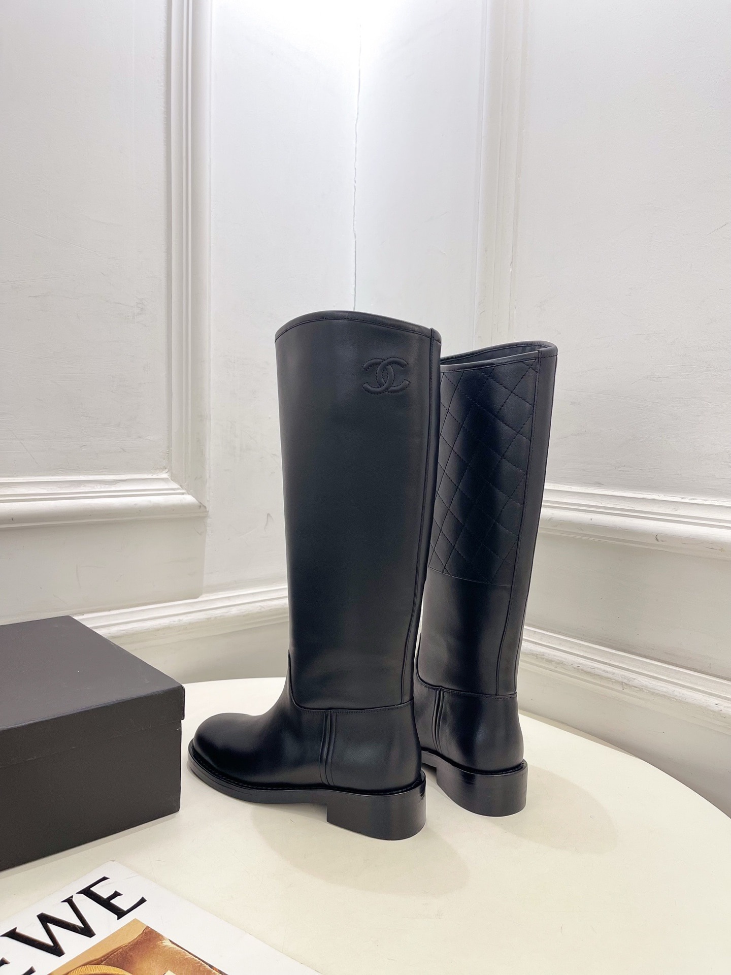 샤* 25 신상 클래식 퀼팅 라이더 부츠