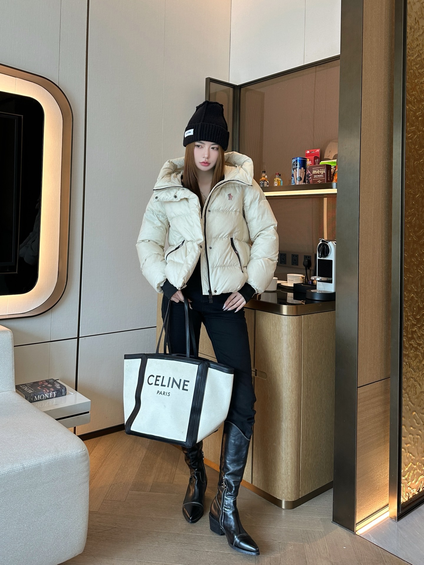 몽*레르 신상 후드 긴팔 패딩 코트