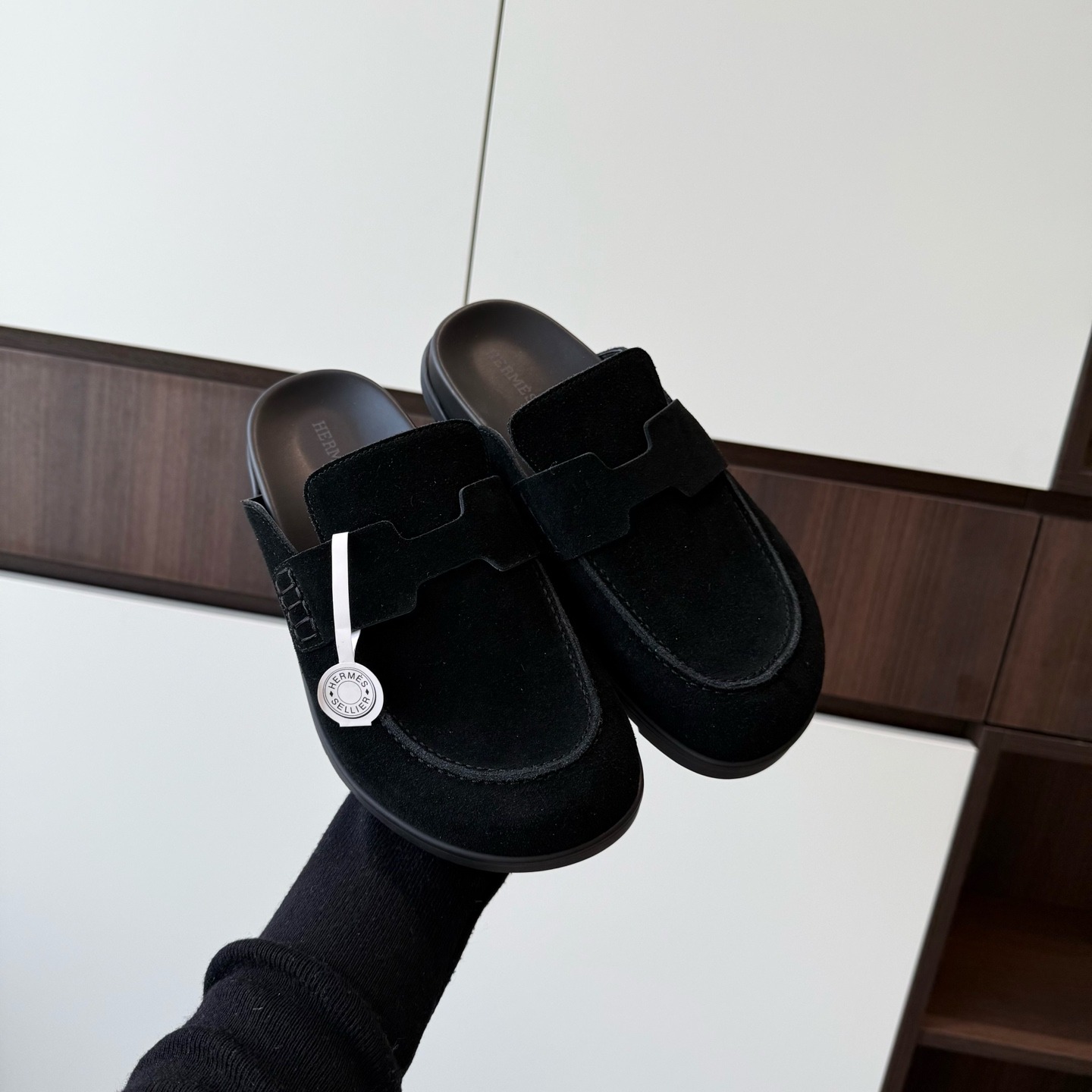 에*메스 고보켄 백슬리퍼 스웨이드