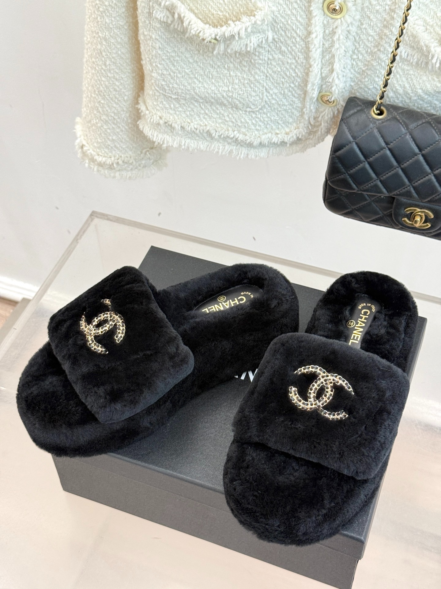 샤* 클래식 스트랩 통굽 슬리퍼