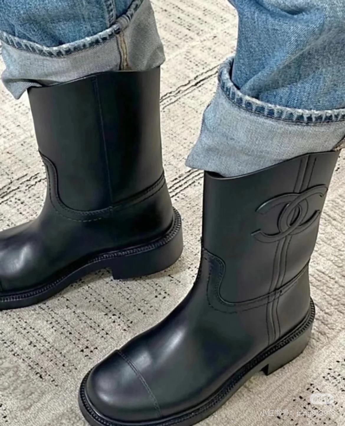 샤* 클래식 더블C 라이더 부츠