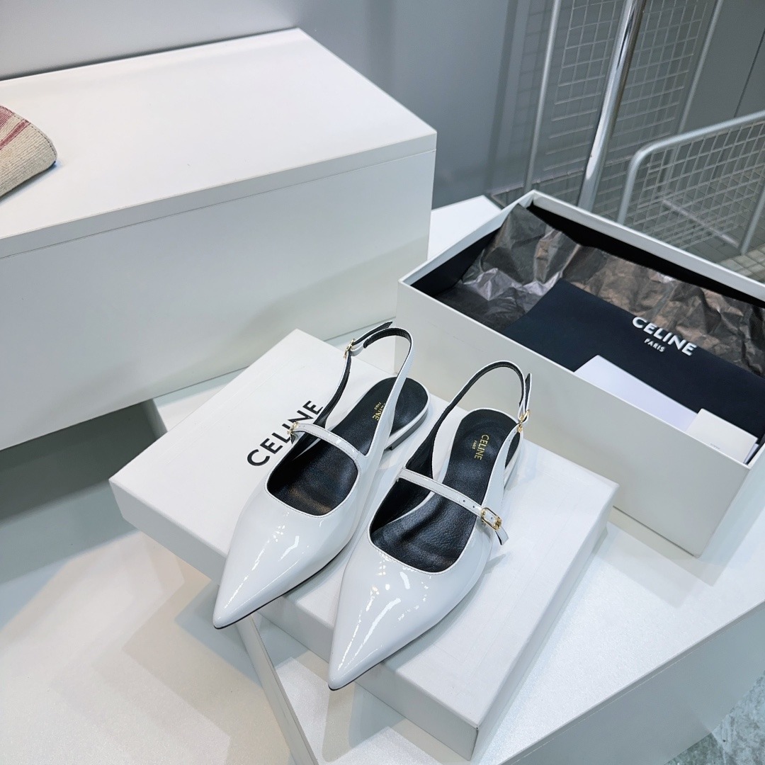 셀*느25 봄여름 신상 스틸레토 플랫 슈즈