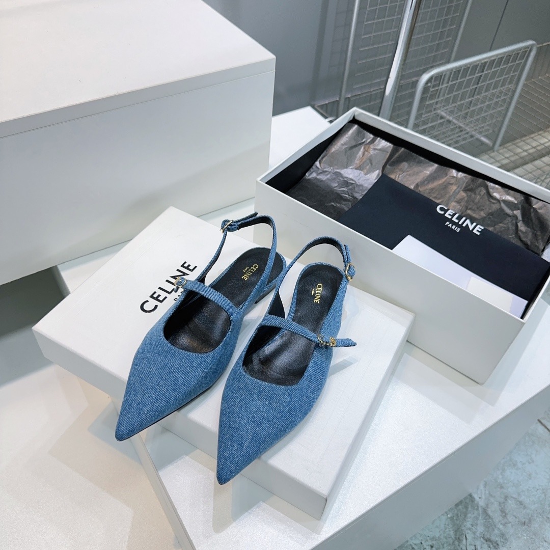 셀*느25 봄여름 신상 스틸레토 플랫 슈즈