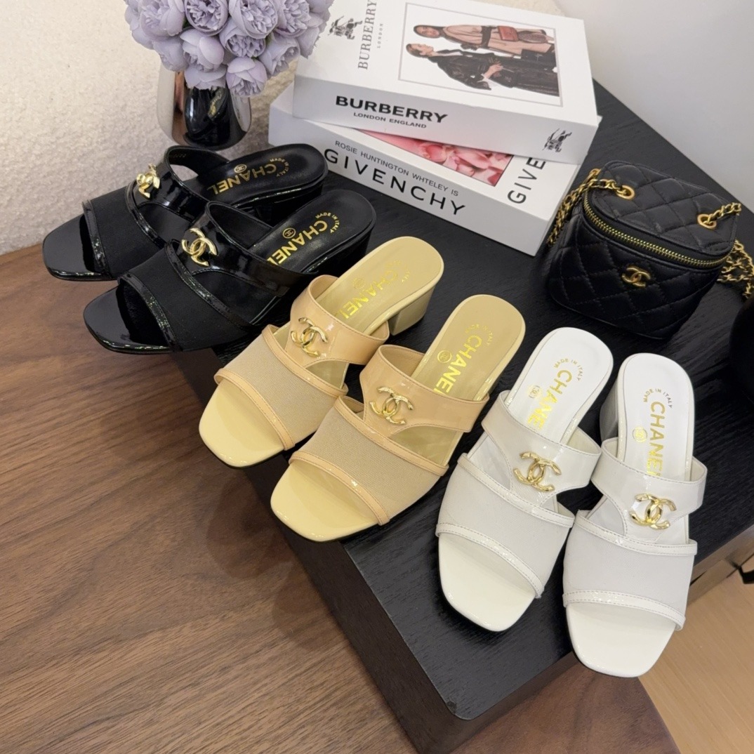 샤* 25 신상 스퀘어 메쉬 통굽 슬리퍼