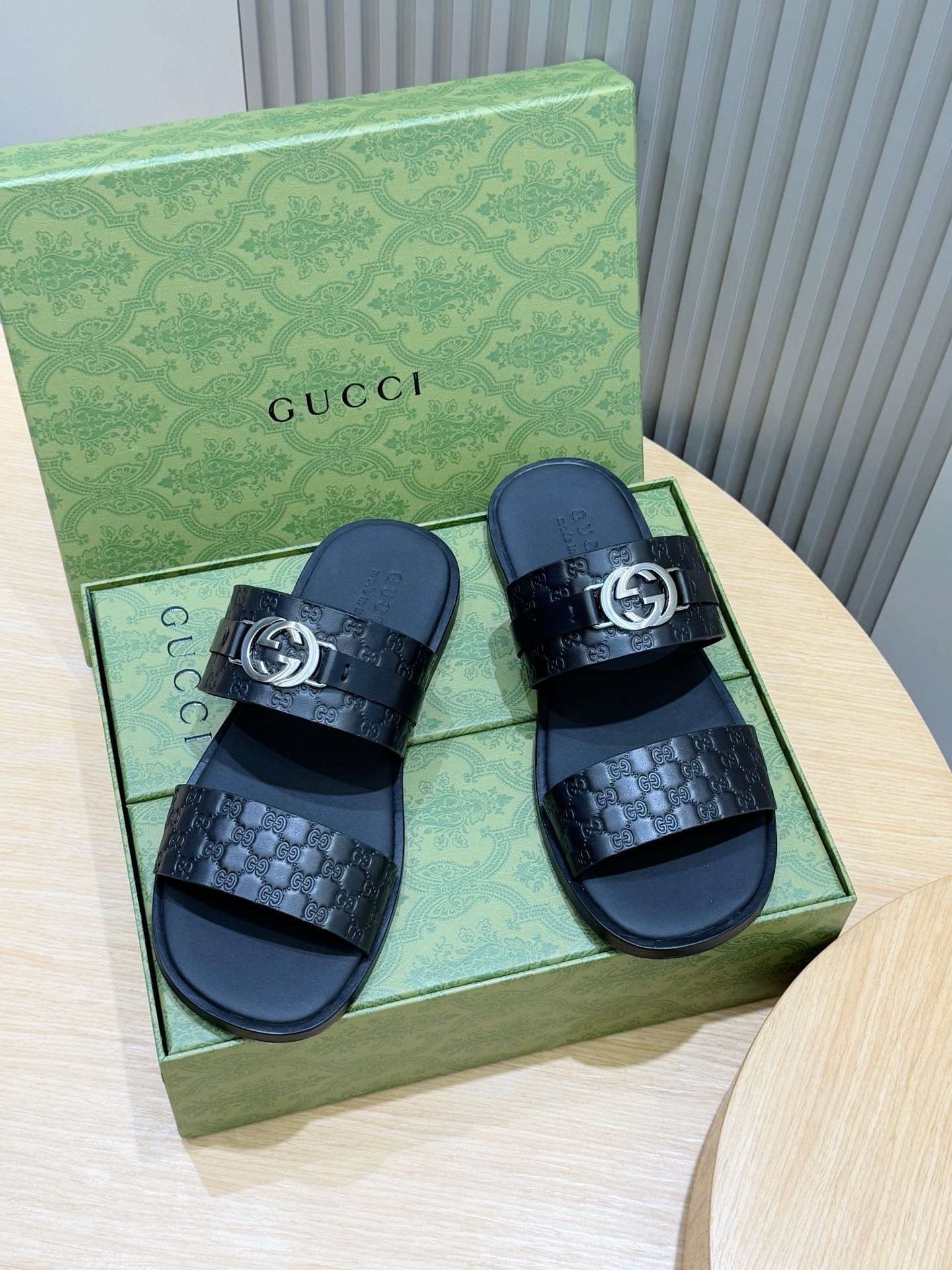 구* 남성 더블 G슬리퍼