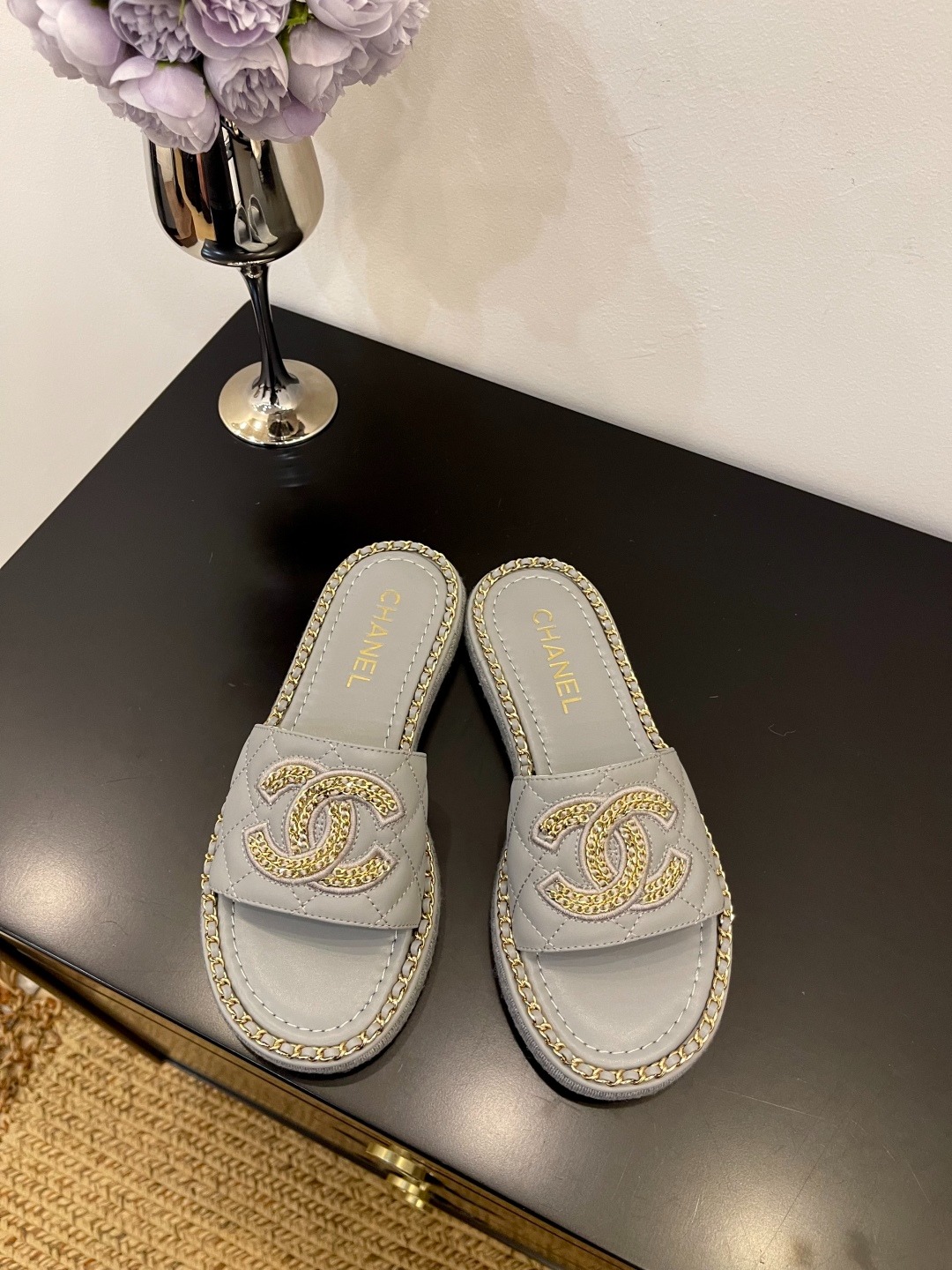 샤*25 신상 플랫 통굽 슬리퍼