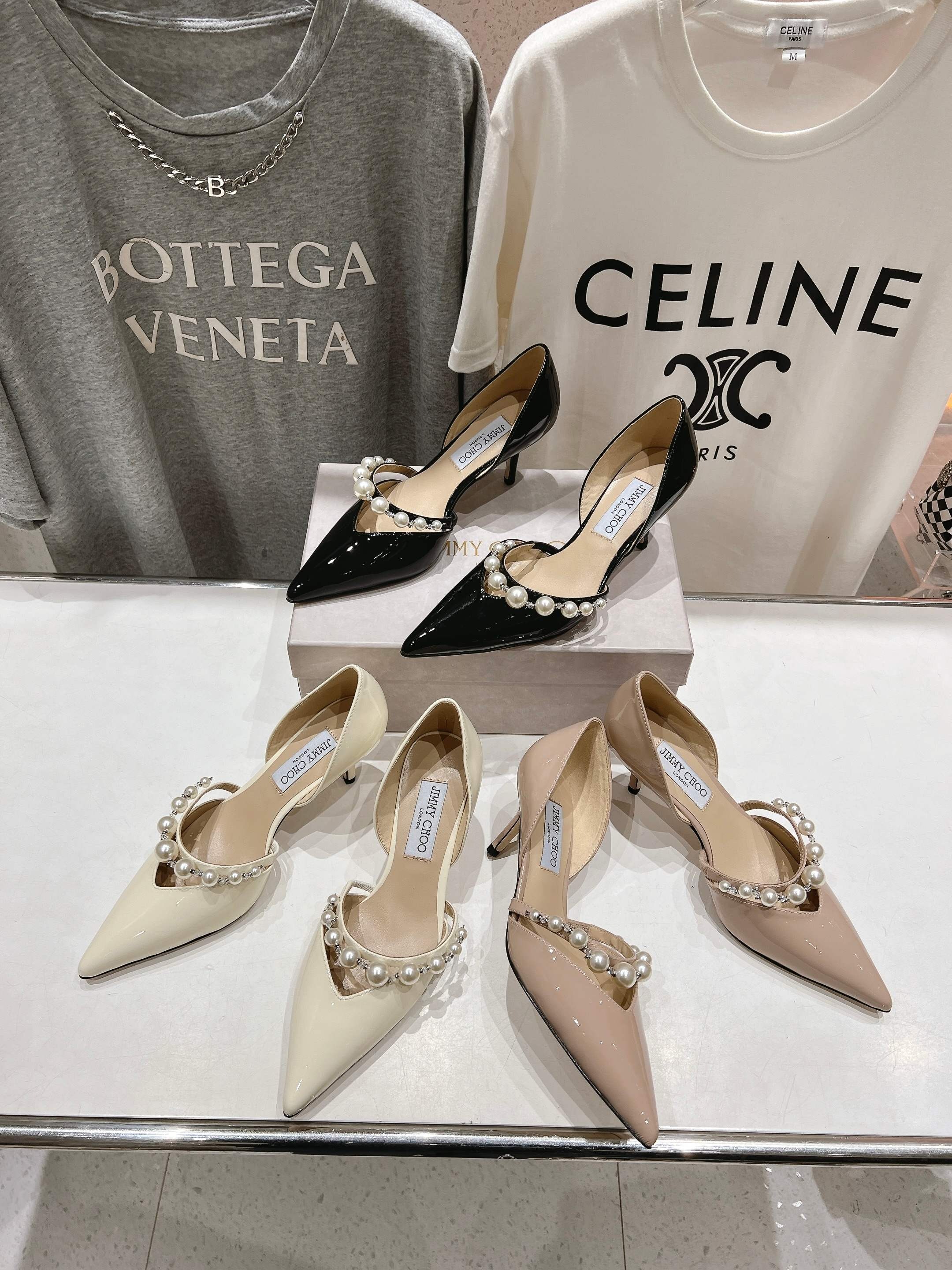 지*추 2025ss 봄여름 신상 심플 스틸레토 진주 펌프스