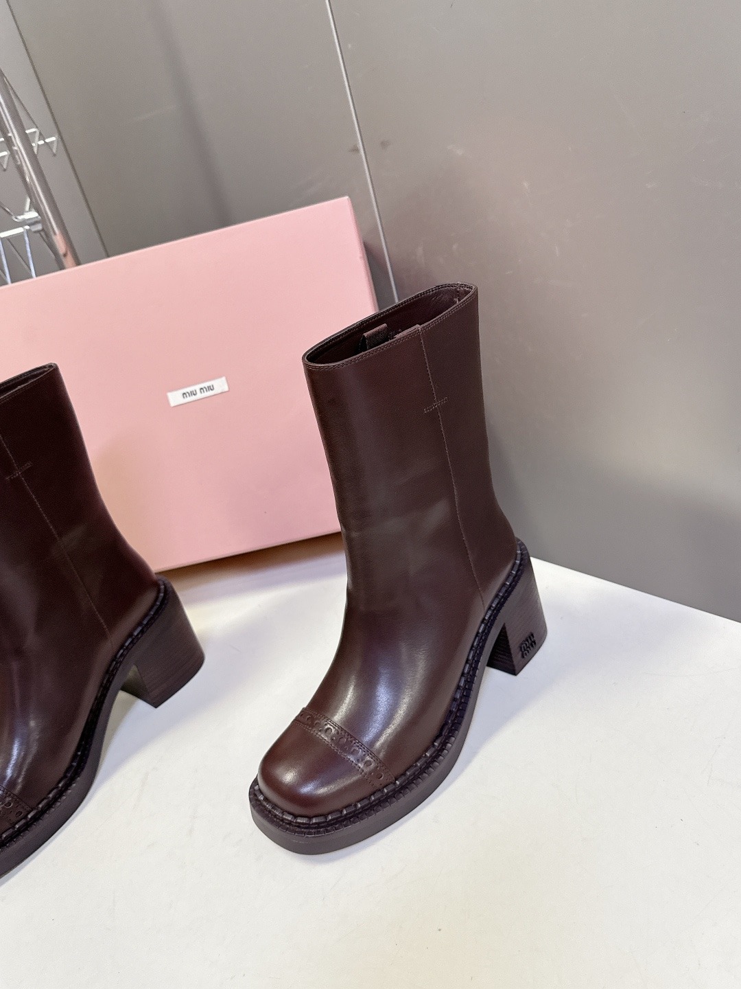 미*미* 신상 빈티지 가죽 부츠