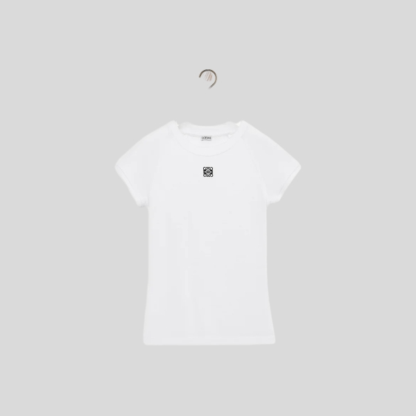 로에베 슬림핏 자수 티셔츠