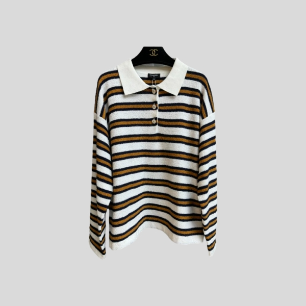 샤넬 니트 폴로 셔츠