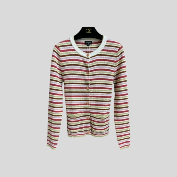 샤넬 스트라이프 가디건