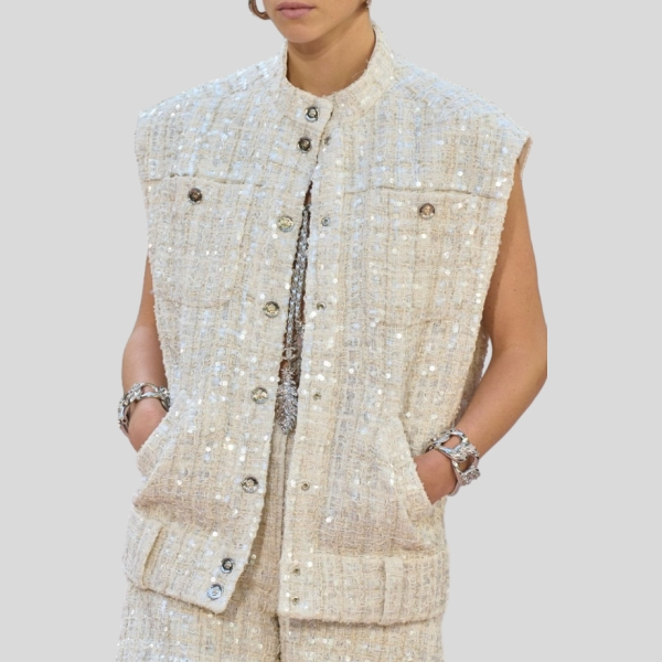 샤넬 트위드 베스트