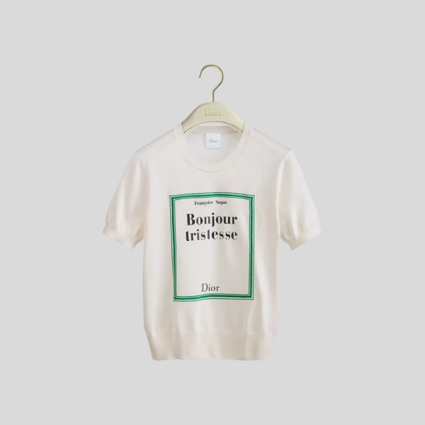 디올 Book Cover 반소매 스웨터