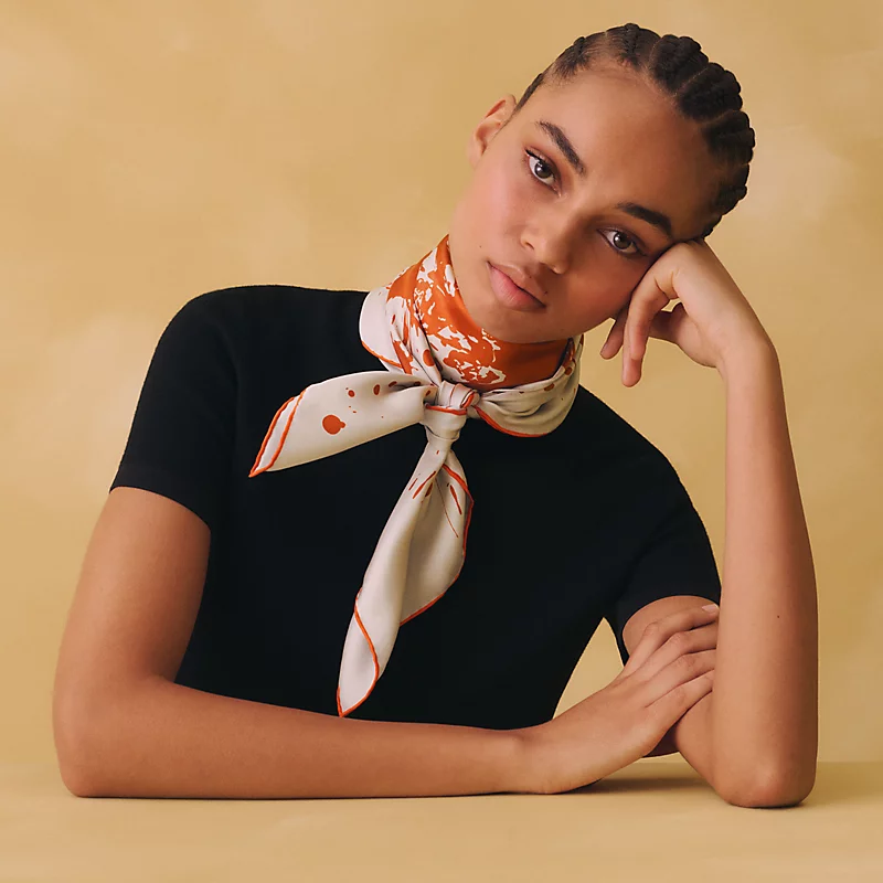 에르메스 Cheval Surprise 더블 페이스 스카프 90