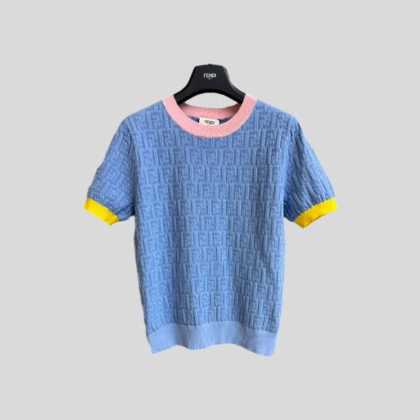 펜디 블록 니트 반팔