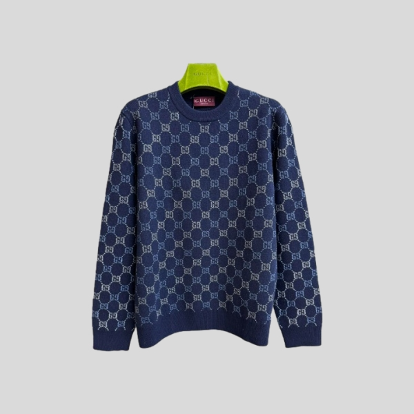 구찌 네이비 블루 울 스웨터