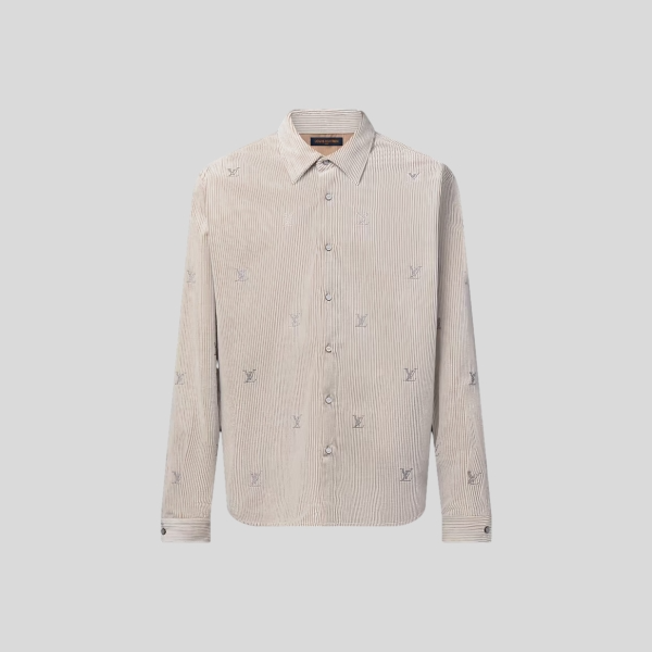 루이비통 블라종 엠벨리시드 롱 슬리브드 코듀로이 셔츠