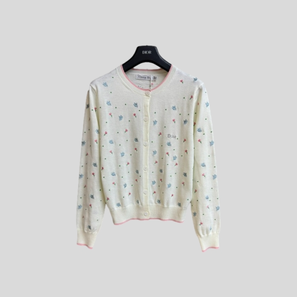 디올 버드 자수 가디건