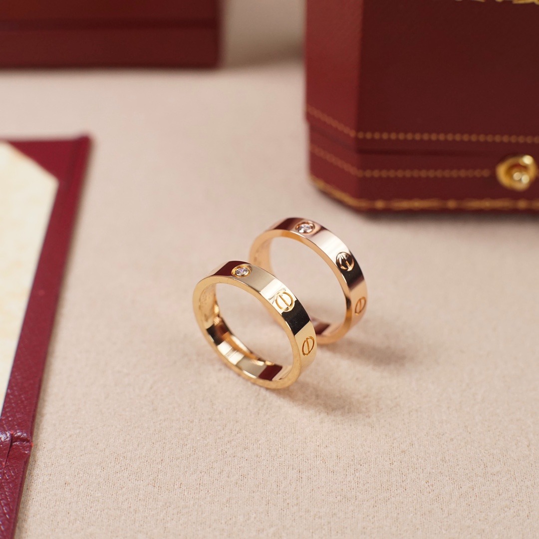 까*띠에 슬림핏 러브 반지