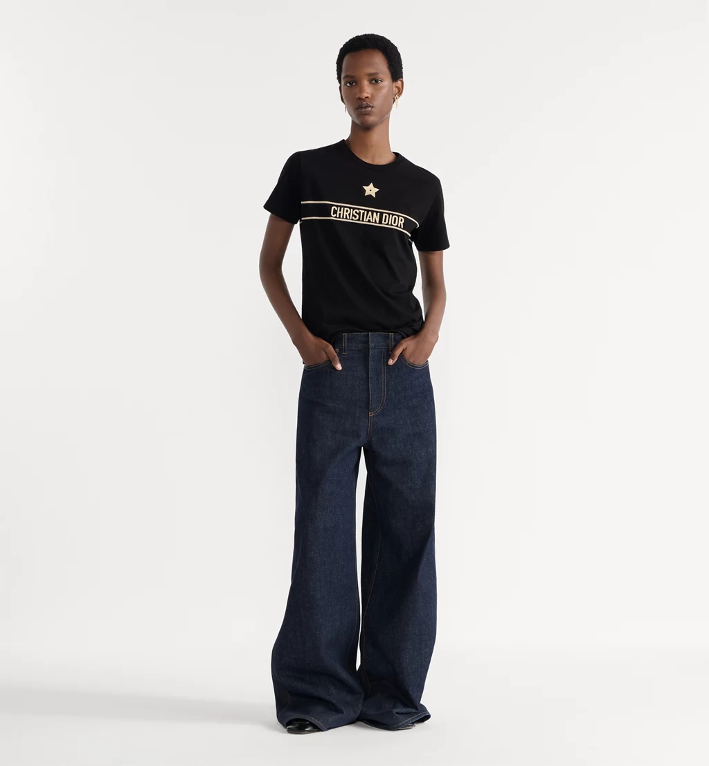 디올 자수 티셔츠