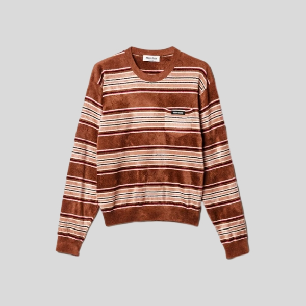 미우미우 셔닐 스웨터