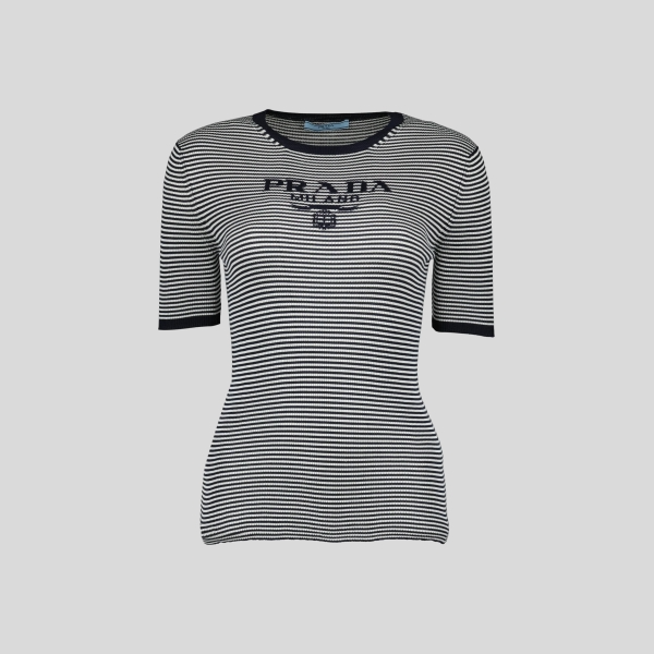 프라다 스트라이프 니트 스웨터