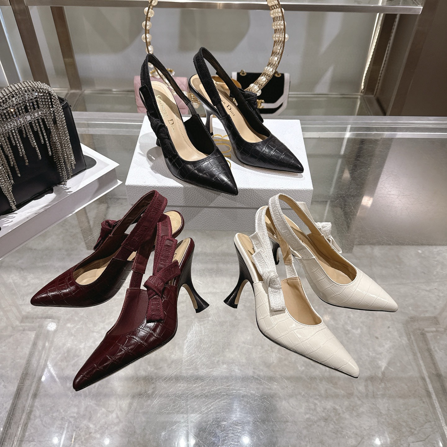 디* 26 뉴 하이탑 스틸레토 힐