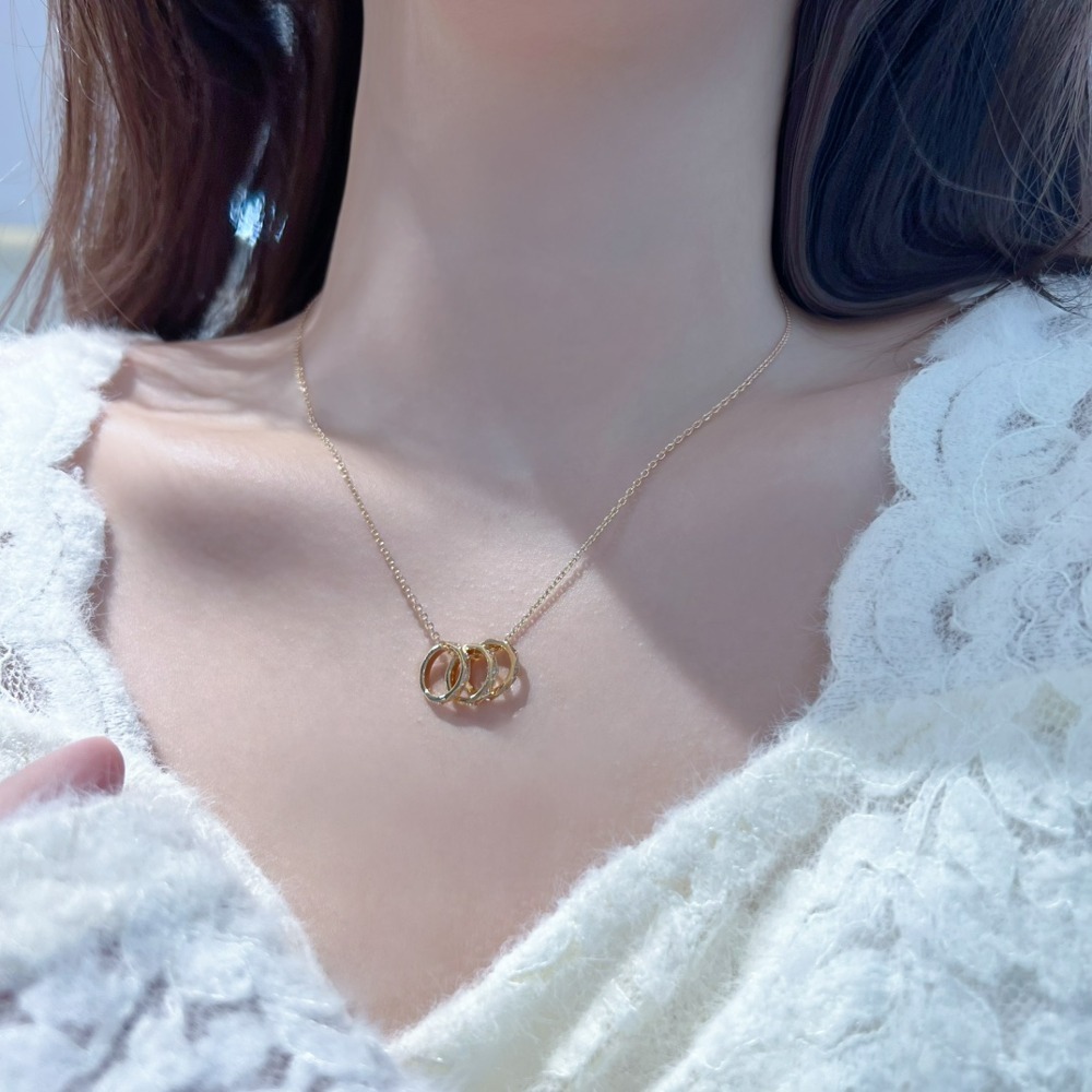 그*프 쓰리 링 목걸이