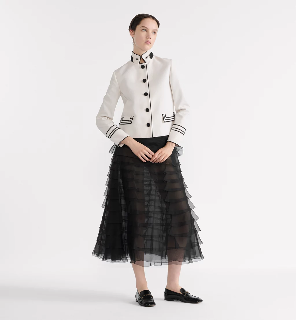 디올 러플 미디 스커트