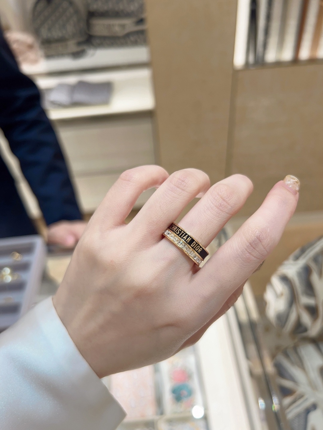 디* 레이어드 레터링 큐빅 반지