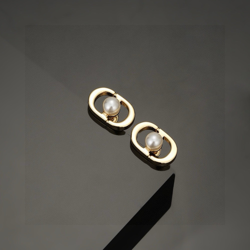 디* 골드 cd 진주 이어링