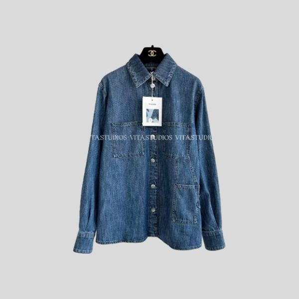 샤넬 데님 셔츠 재킷