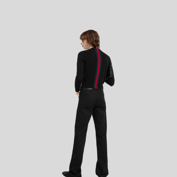 구찌 웹(Web) 인타르시아 니트 울 스웨터