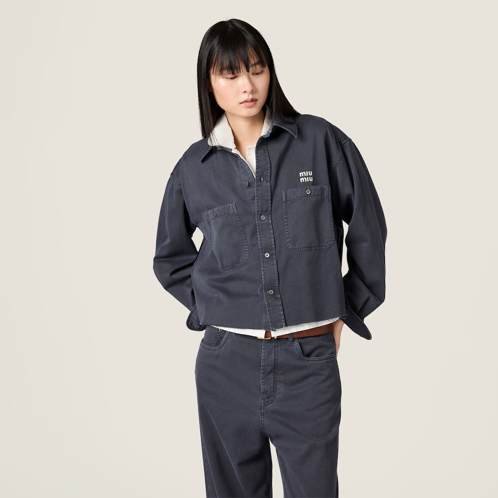 미우미우 라이트 데님 셔츠