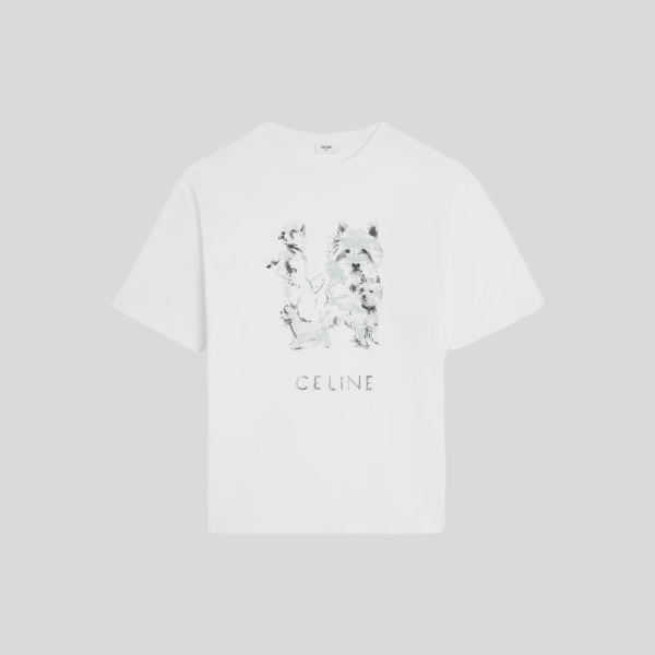 셀린느 코튼 저지 오버사이즈 티셔츠