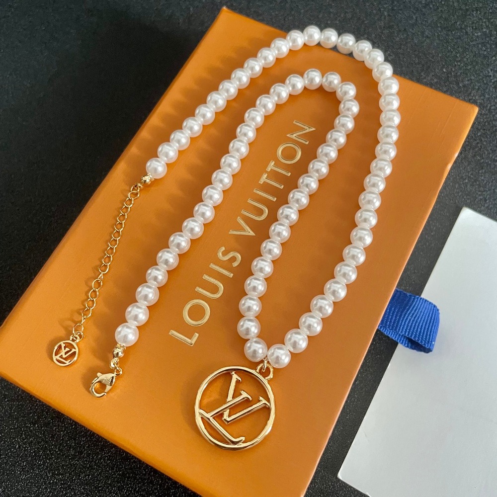루*비통 LV 진주 목걸이 네크리스 